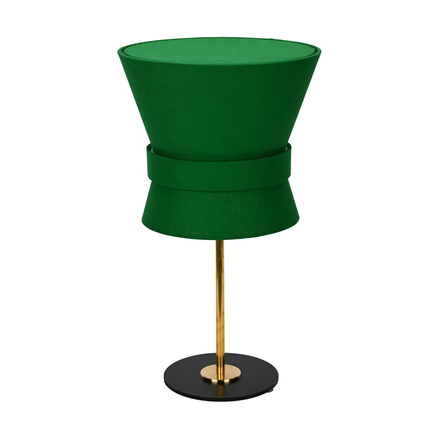 Örsjö Bow Bordslampa Rå mässing - Liten skärm Emeraldgrön