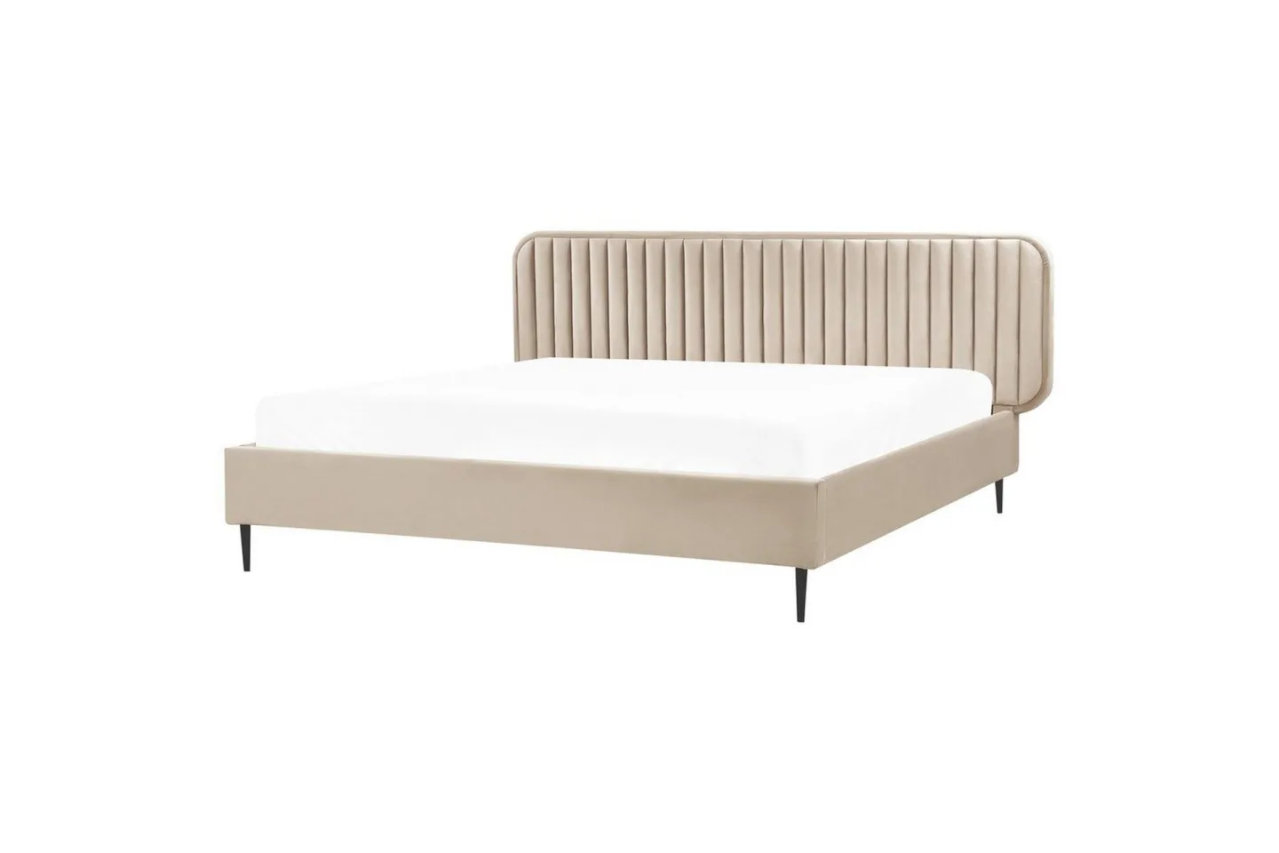 Dubbelsäng Brin med lamellram Taupe-Svart, 180x200 cm - Taupe-Svart, 180x200 cm