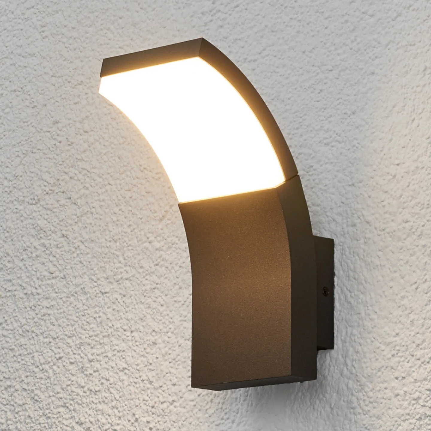 Timm Utendørs Vegglampe Graphite - Lucande - Terrasse - Moderne - Aluminium - Med en lyskilde