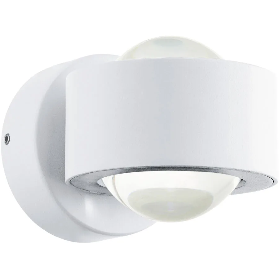 Eglo Wandlampe aussen Treviolo Weiss Aluminium 8.5 cm - Material: Aluguss - LED - Lichtfarbe: Warmweiss - LED Energiesparlampen