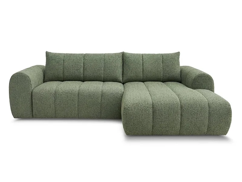 Ecksofa BOBOCHIC NESTY Stoff chiniert hellgrün