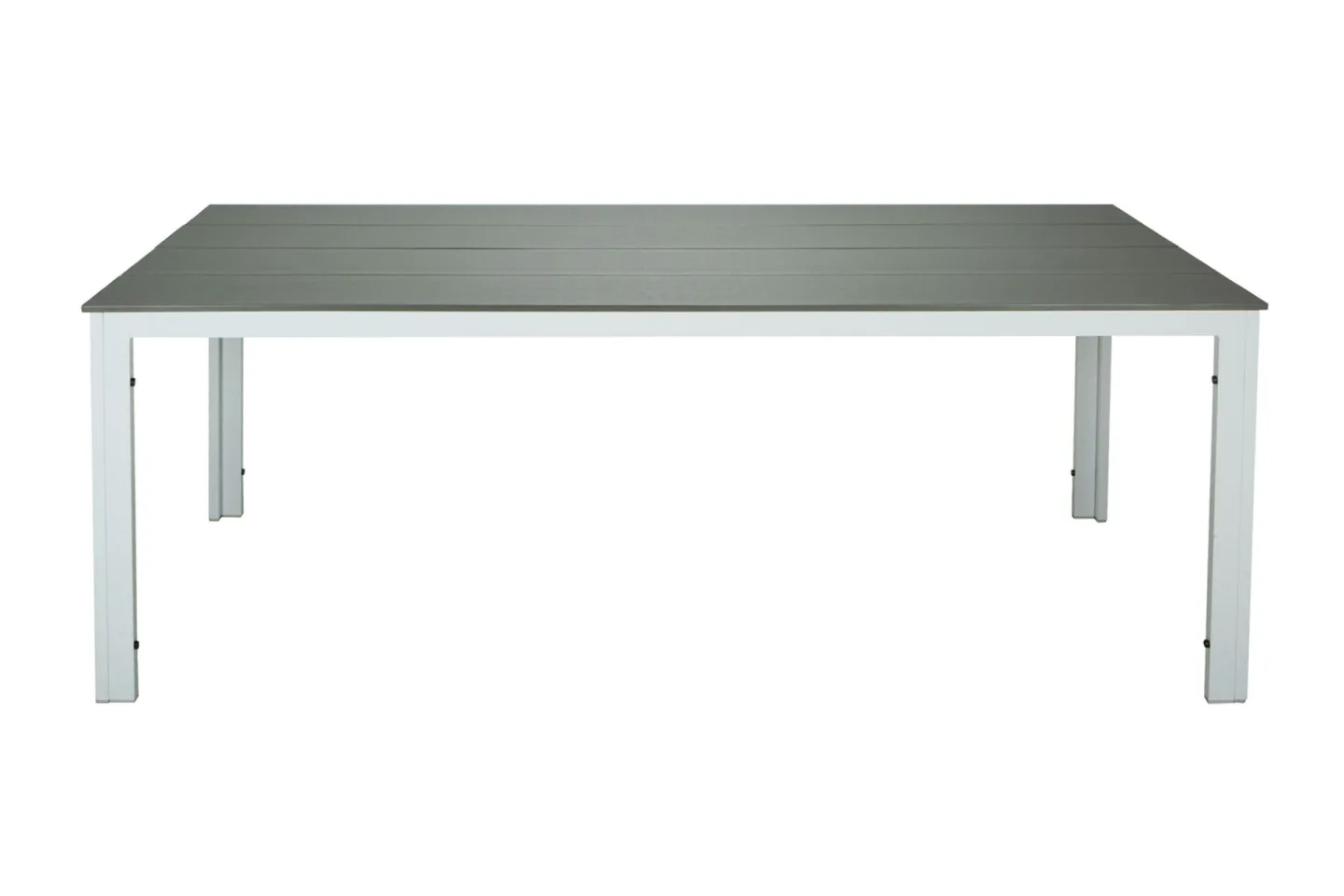 Tunis Rektangulärt Matbord utomhus 140x90 cm i plast och metall - Grå/Vit