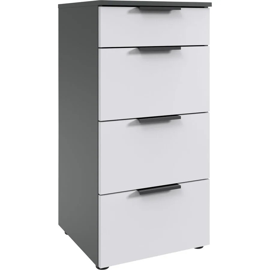 Kommode Sanko Weiss/graphit Holzwerkstoff B 41 H 84 cm
