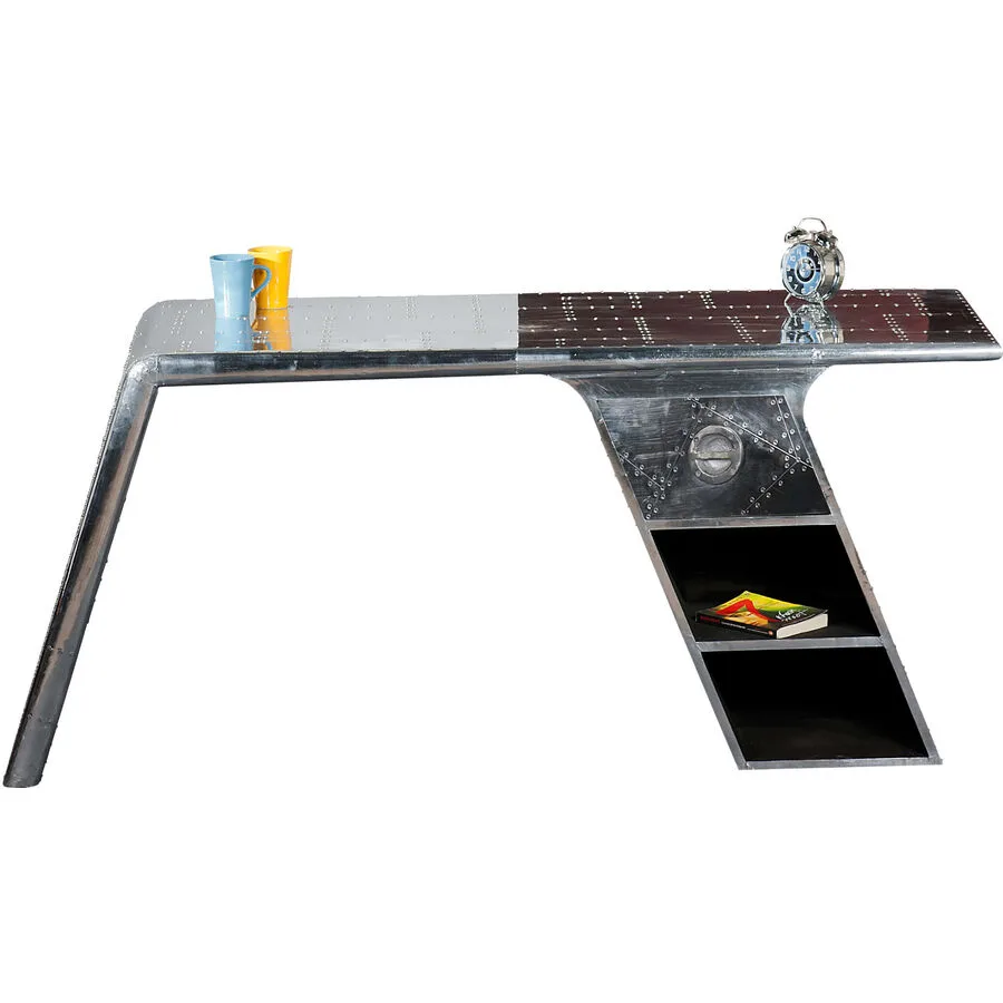 Schreibtisch Air Silber Holz 175 cm