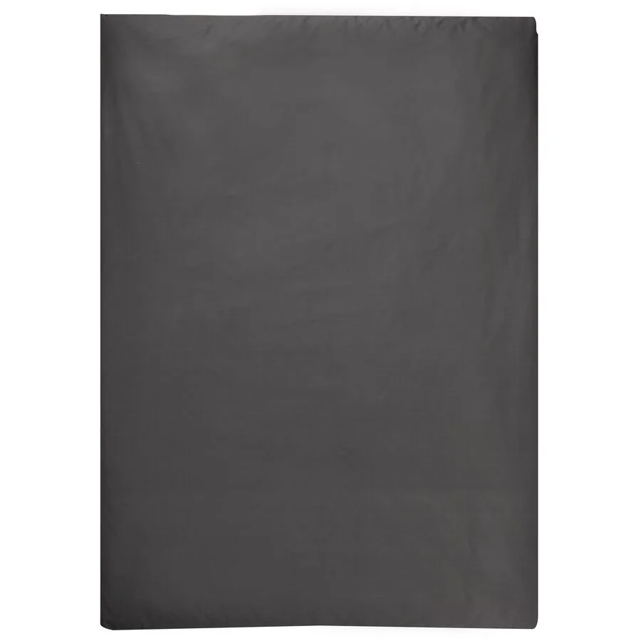 Duvetbezug Mia anthrazit Einfarbig Baumwolle 160 x 210 cm