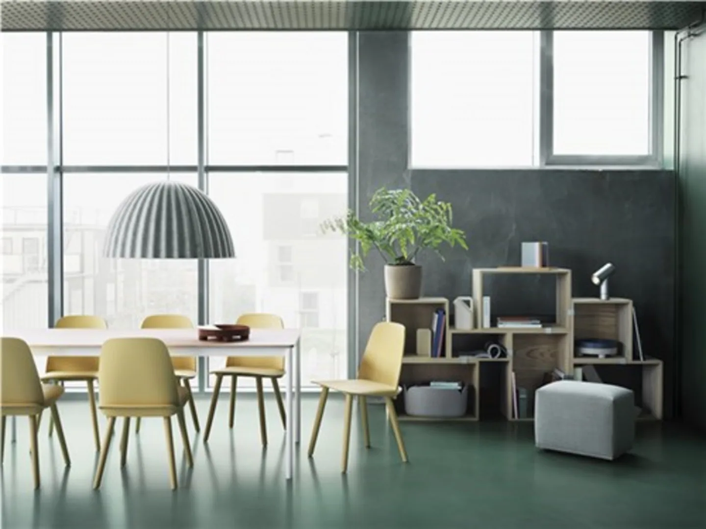 Under The Bell Pendelleuchte Ø82 White Melange - Muuto - Esszimmer - Kunststoff