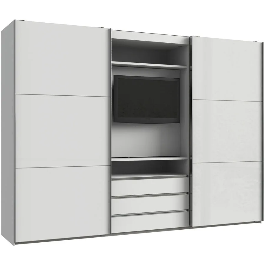 Kleiderschrank Macias weiss Holzwerkstoff B 300 cm