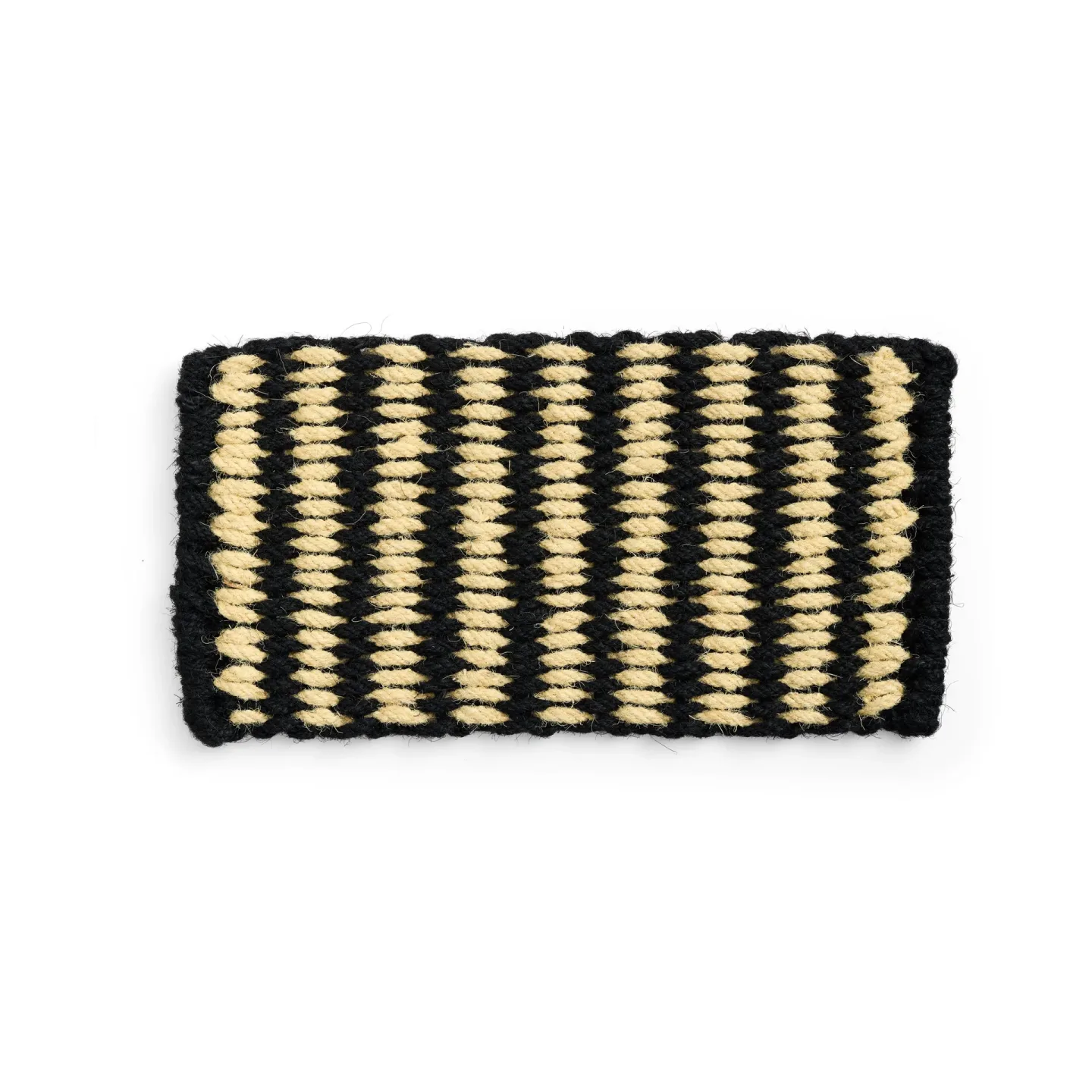 HAY Coco Stripe Wide Fußabstreifer Black-white