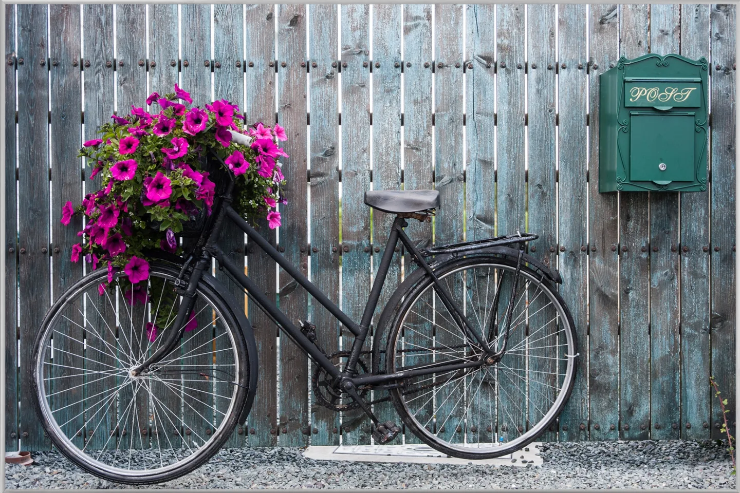 image LAND Bild mit Rahmen Fahrrad mit Blumendeko | Schubiger Möbel