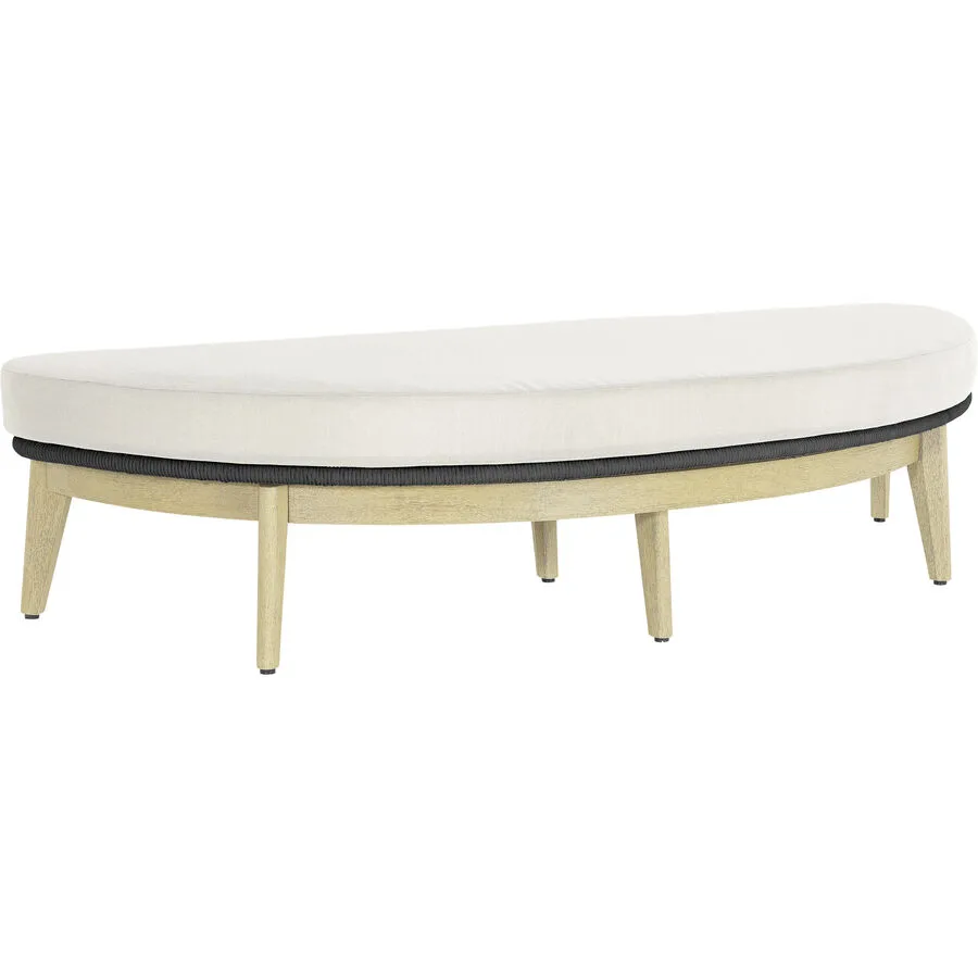 Bank Wallo II Beige Holz 177 cm 40.6 cm