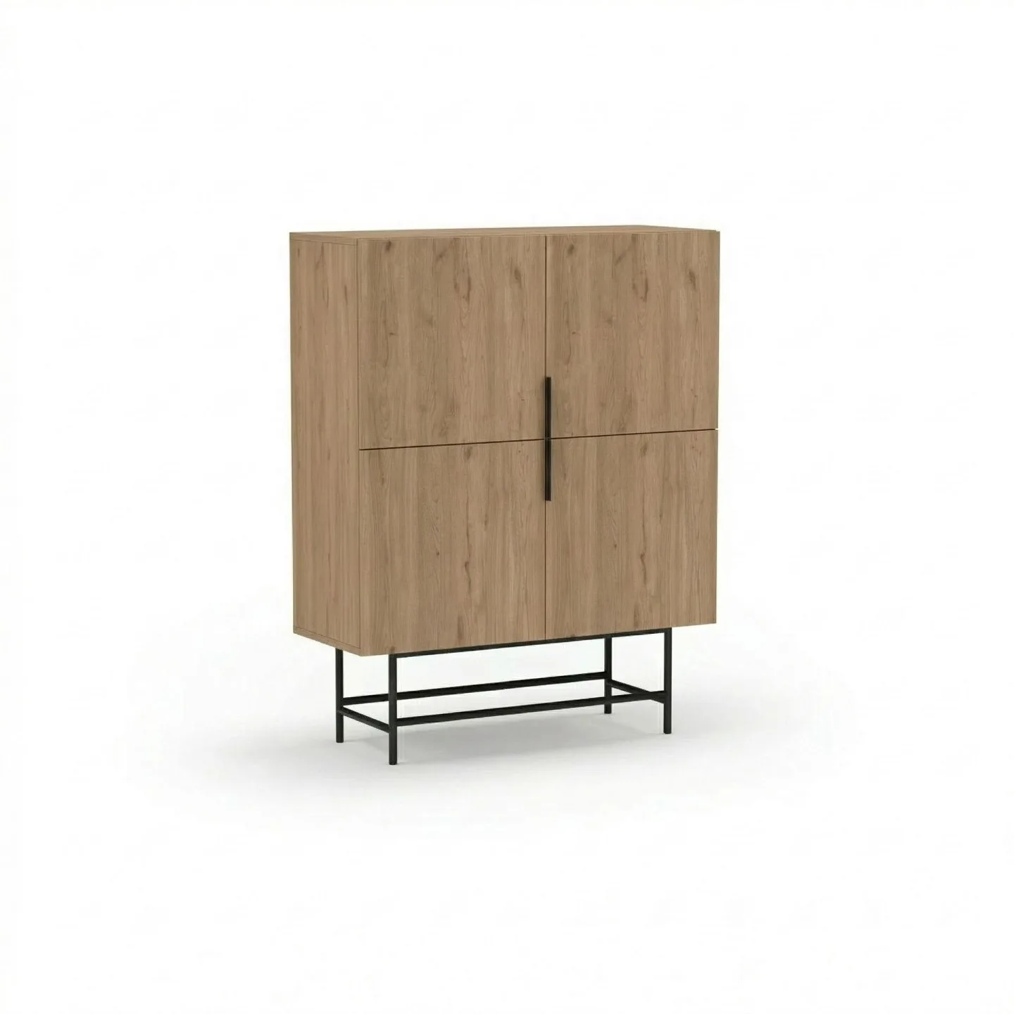 Truvia Sideboard 100x128x40 cm - naturlig ek svart
