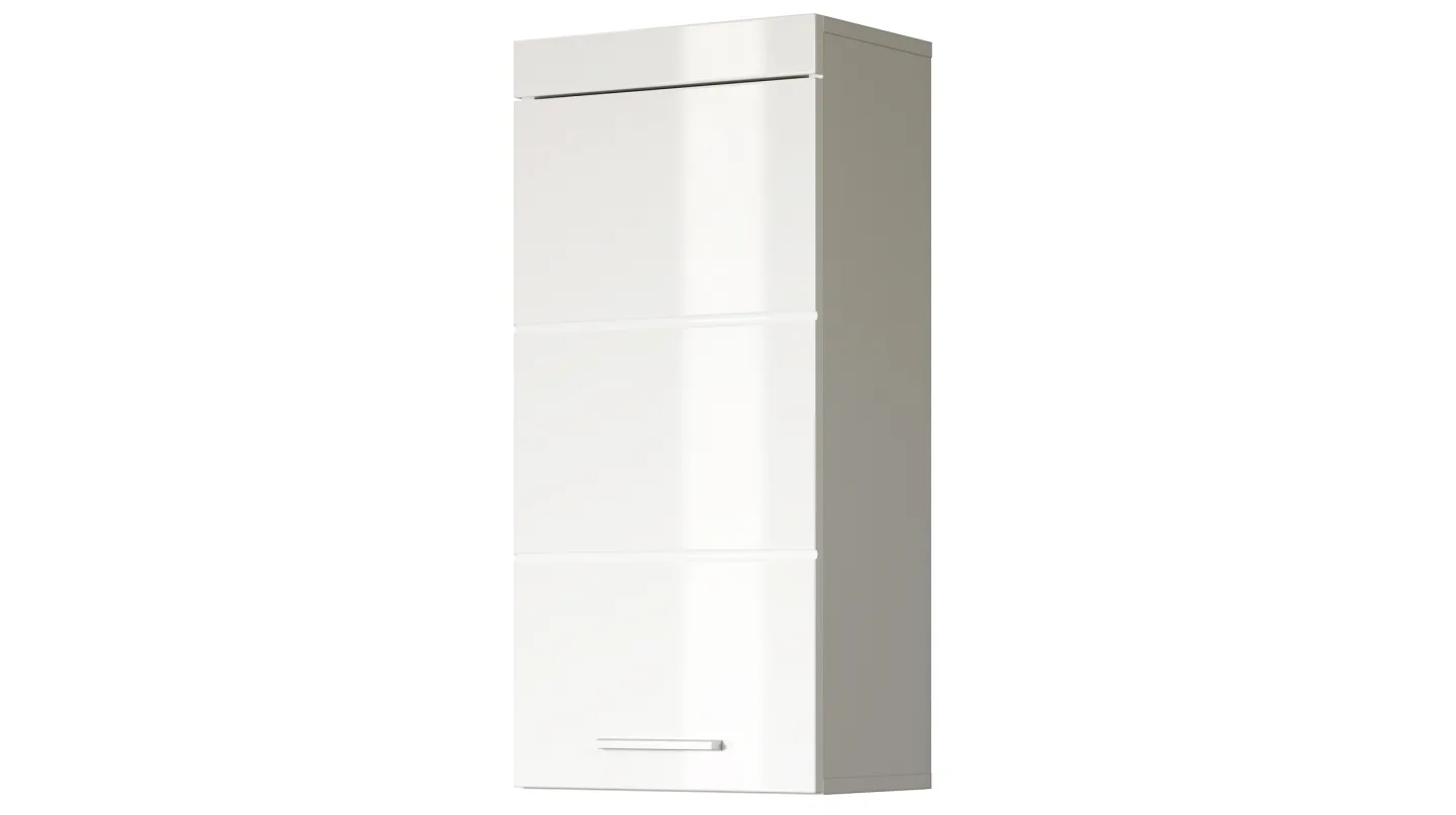 Bad Hängeschrank weiß hochglanz Breite 37 cm - AMANDA