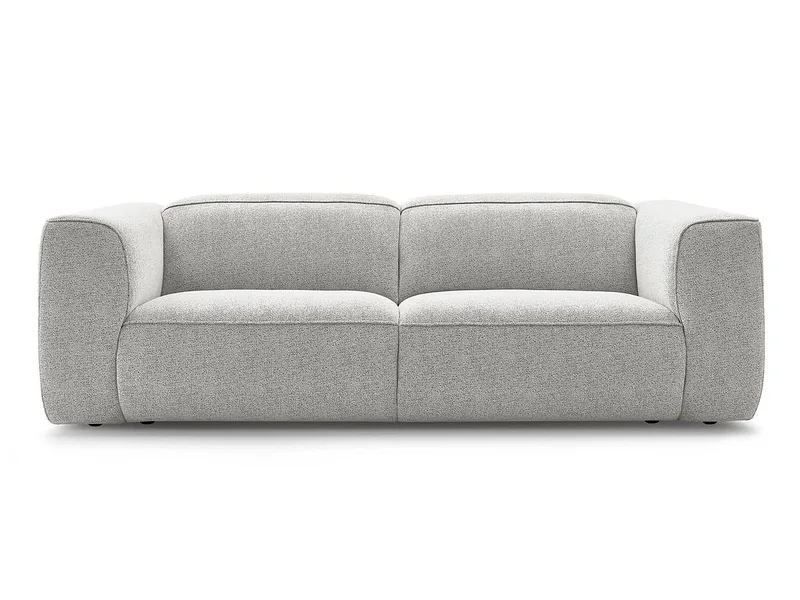 3er Sofa BOBOCHIC WILLIAM Stoff chiniert weiss