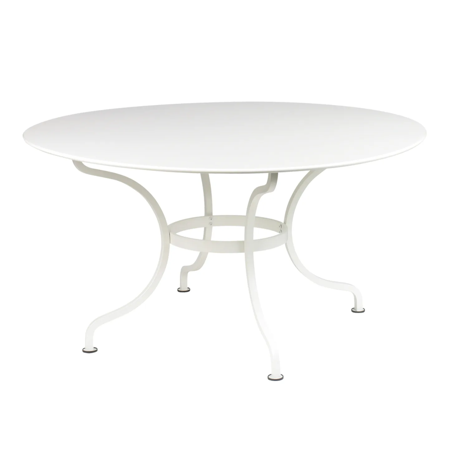 Fermob - Romane Table Ø 137 cm, Cotton White - Matbord utomhus - Vit - Metall