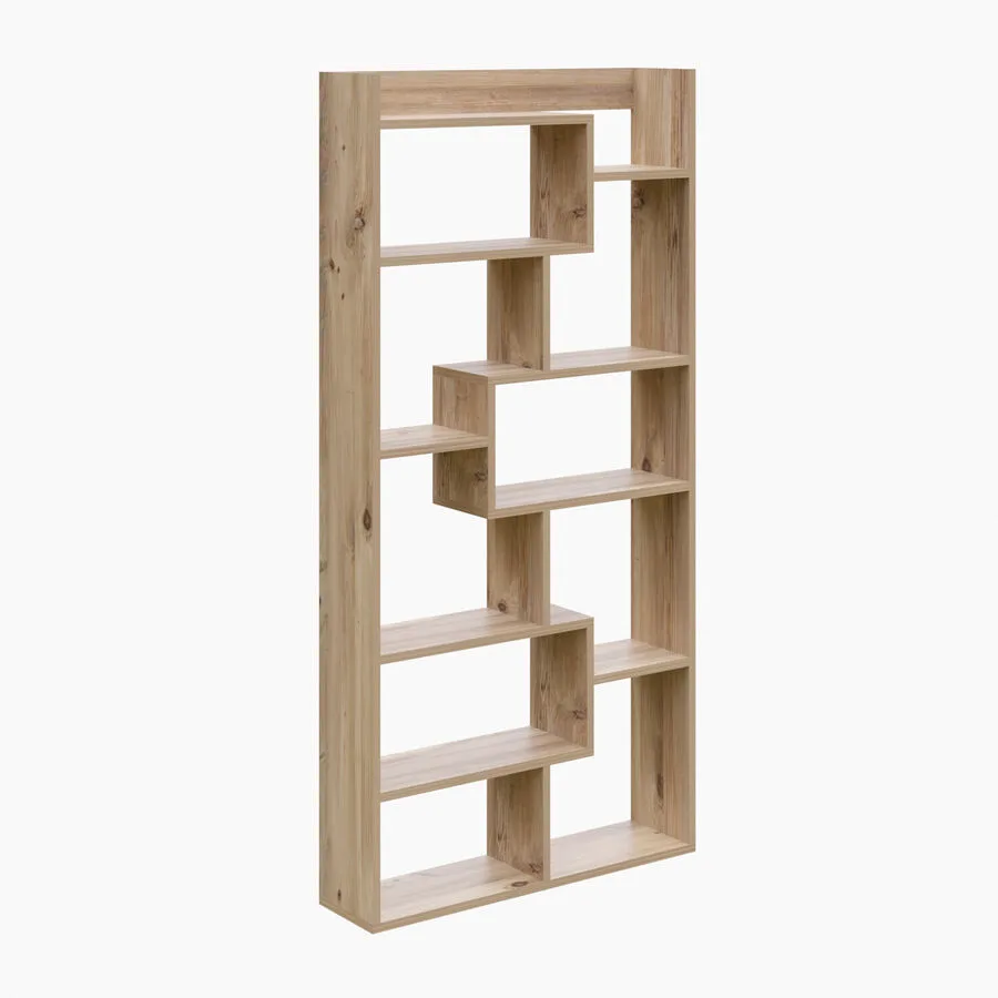 Bücherregal Yemek Kiefer Melaninbeschichtete Mischholz (Spanplatte) B 90 H 182 cm