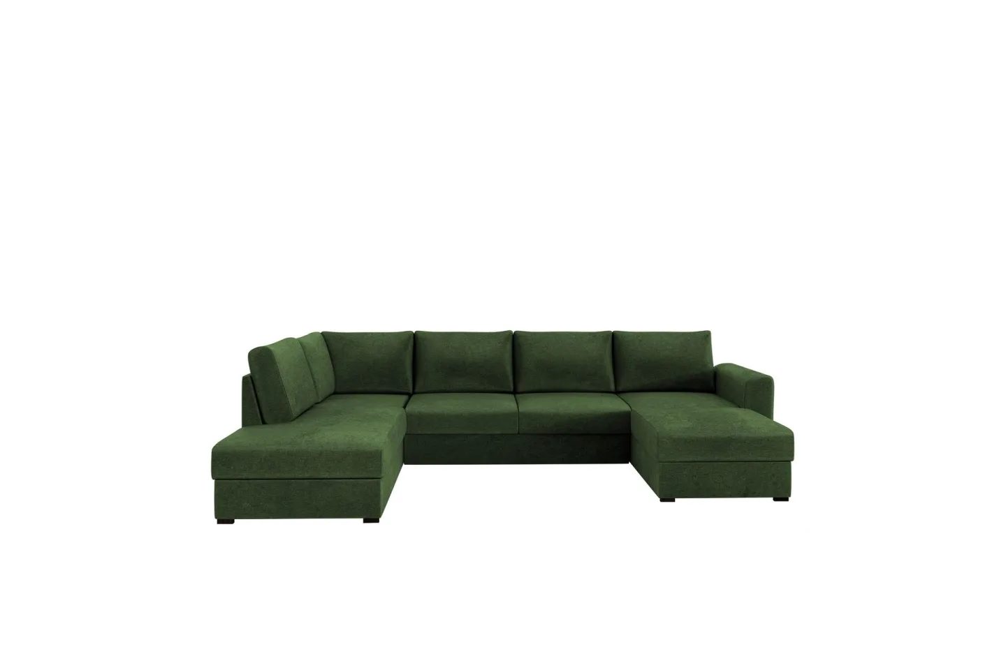 Taberk Bäddsoffa med Divan och Schäslong 4-sits i Chenille - Grön