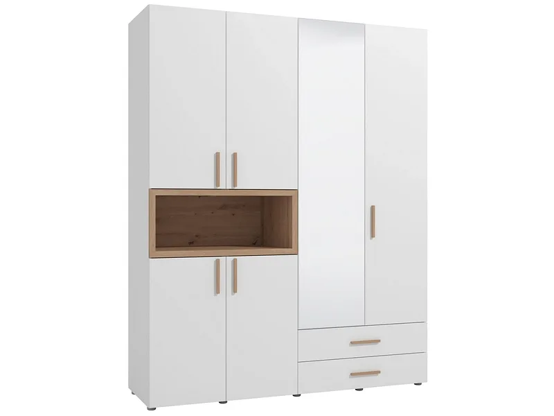 Drehtürenschrank CRUSH weiss 6 Türen