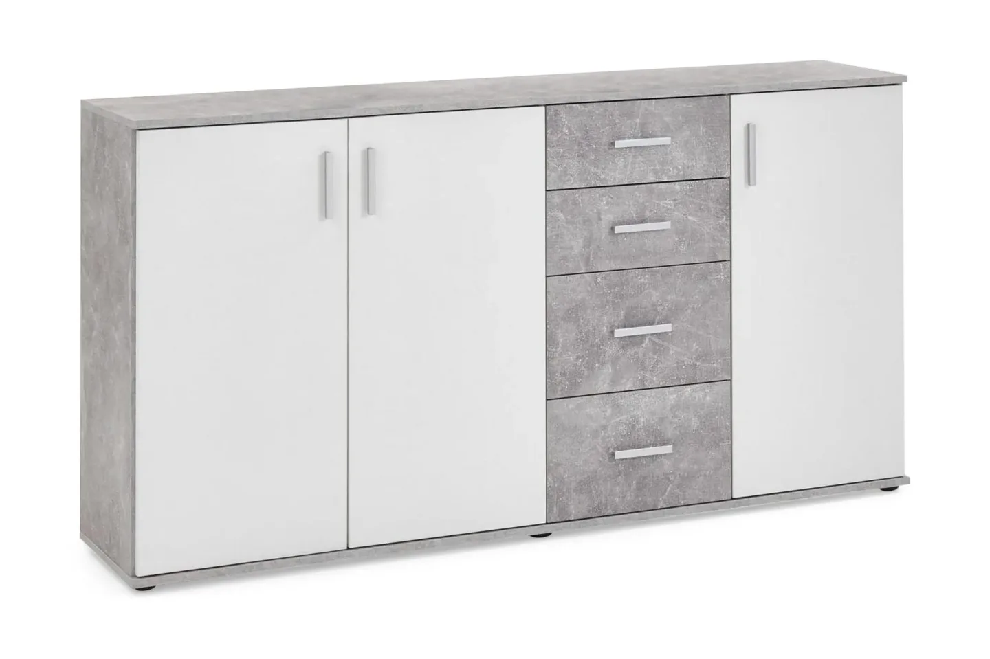 Albi Skänk 160 cm - Grå/Vit