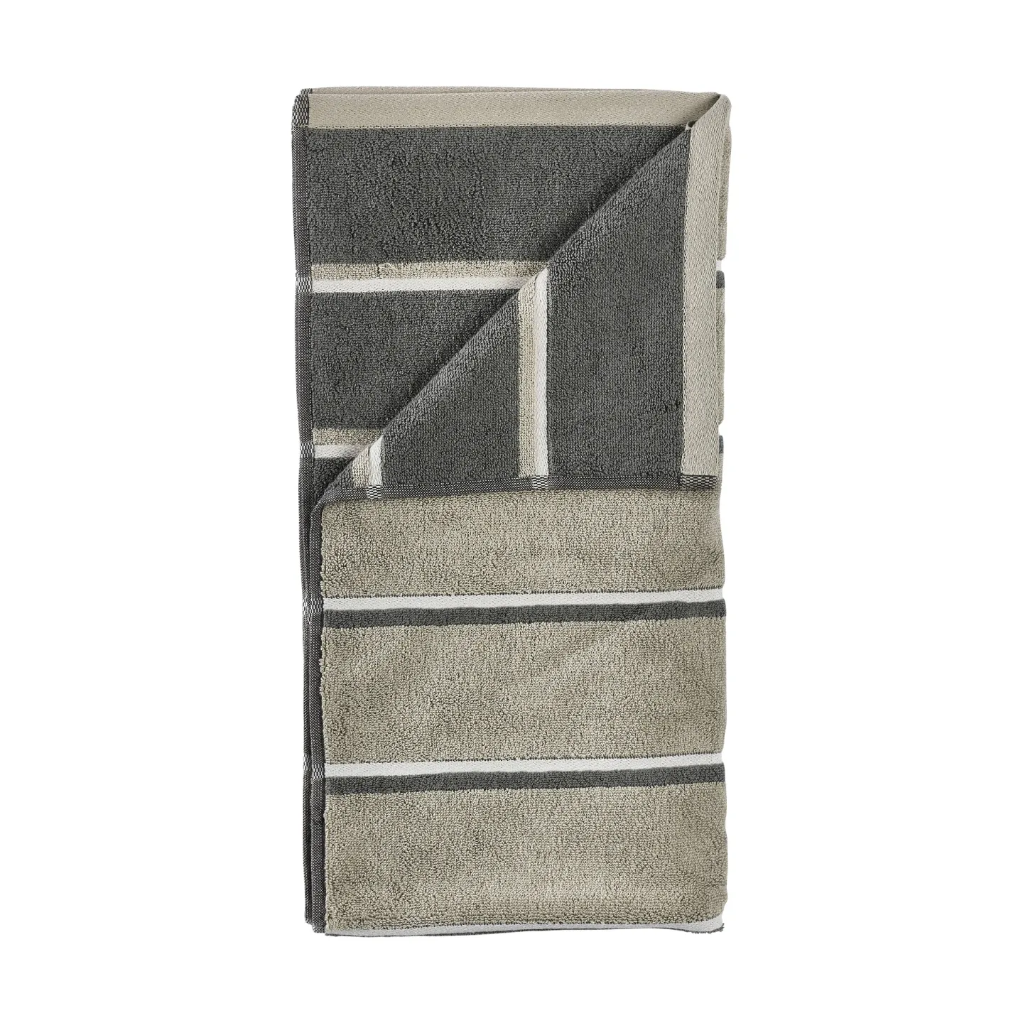Zone Denmark Sauna Handtuch Eucalyptus-olive green-soft grey, 70x140 cm