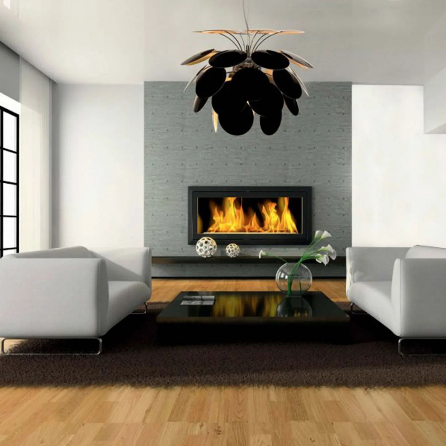 Discoco Pendelleuchte Ø132 Black-Gold - Marset - Kunststoff
