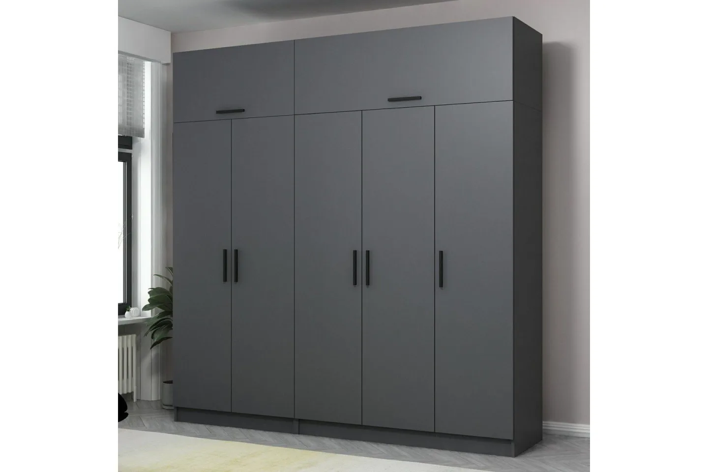 Fruitland Garderob 225 cm - Antracit