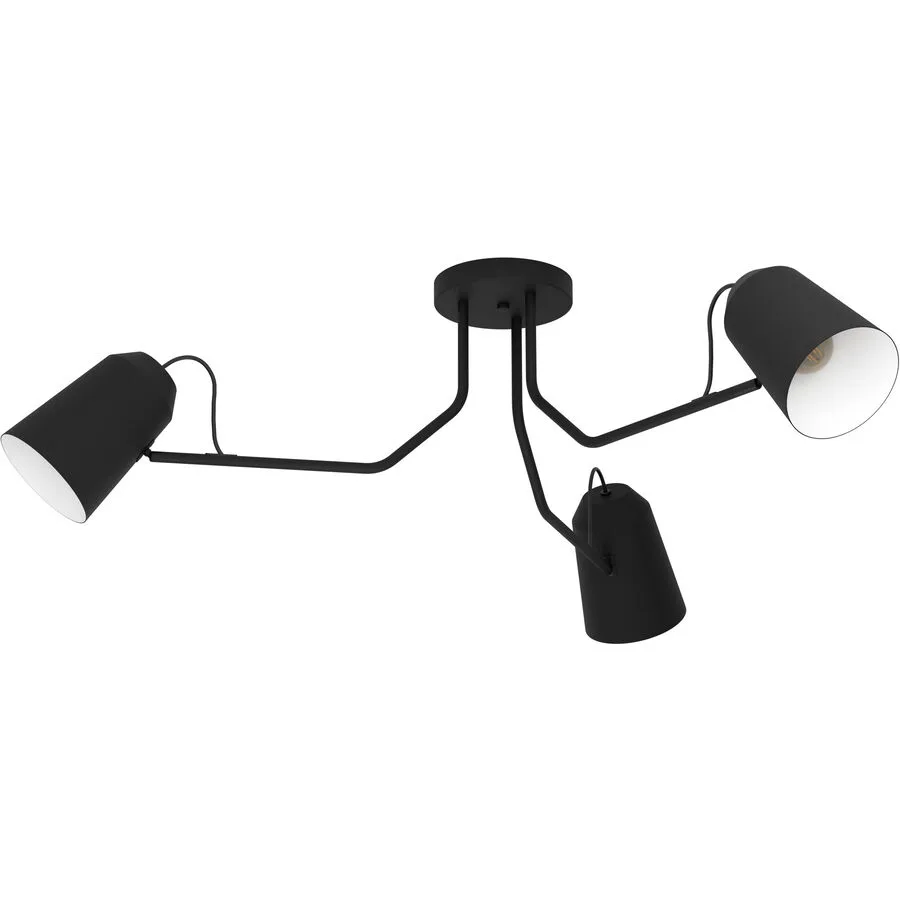 Eglo Deckenlampe Loreto Schwarz/Weiss Stahl 35.5 cm