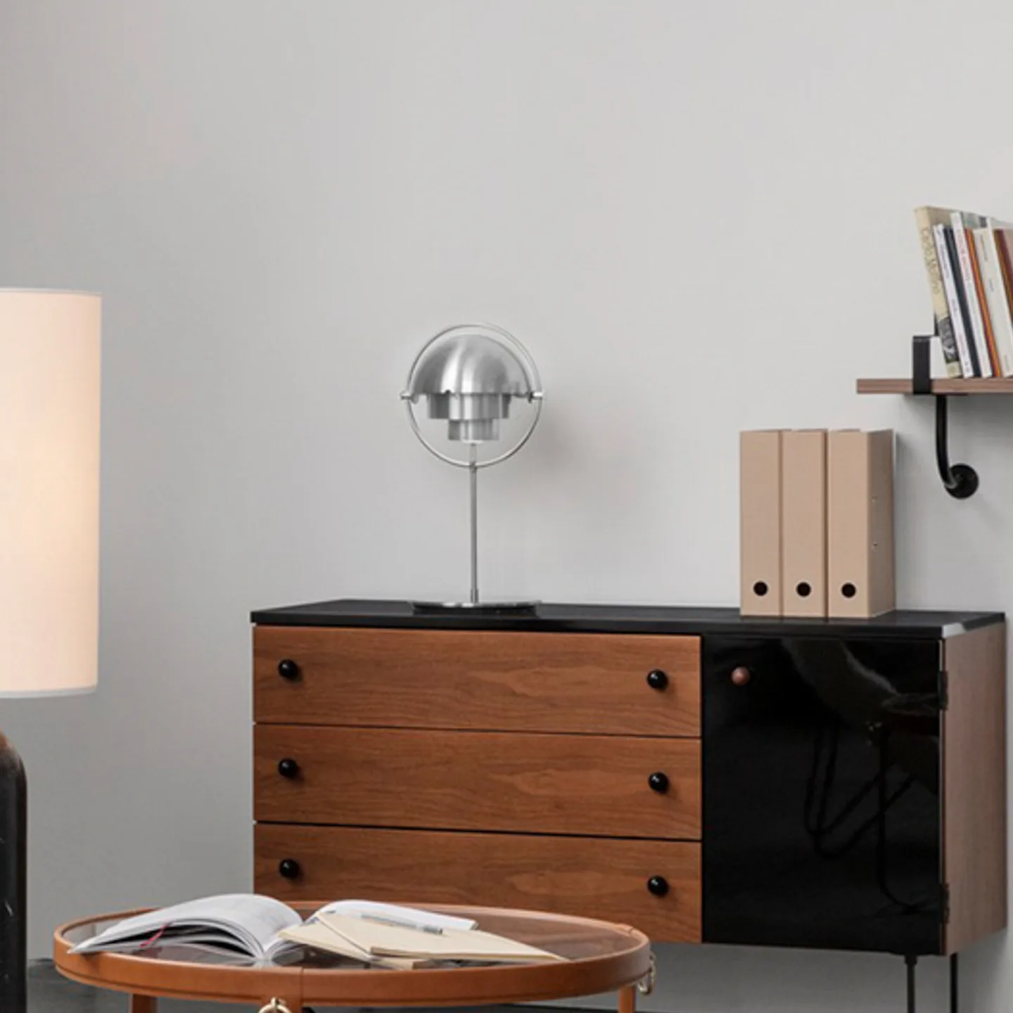 Multi-Lite Bordlampe All Chrome - GUBI - Stue - Design - Metall - Med skjerm
