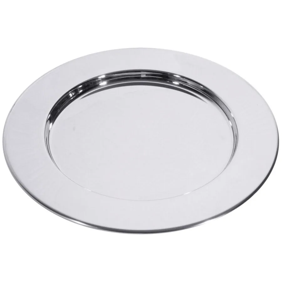 Speiseteller Contacto Bander Silber Edelstahl 30 cm
