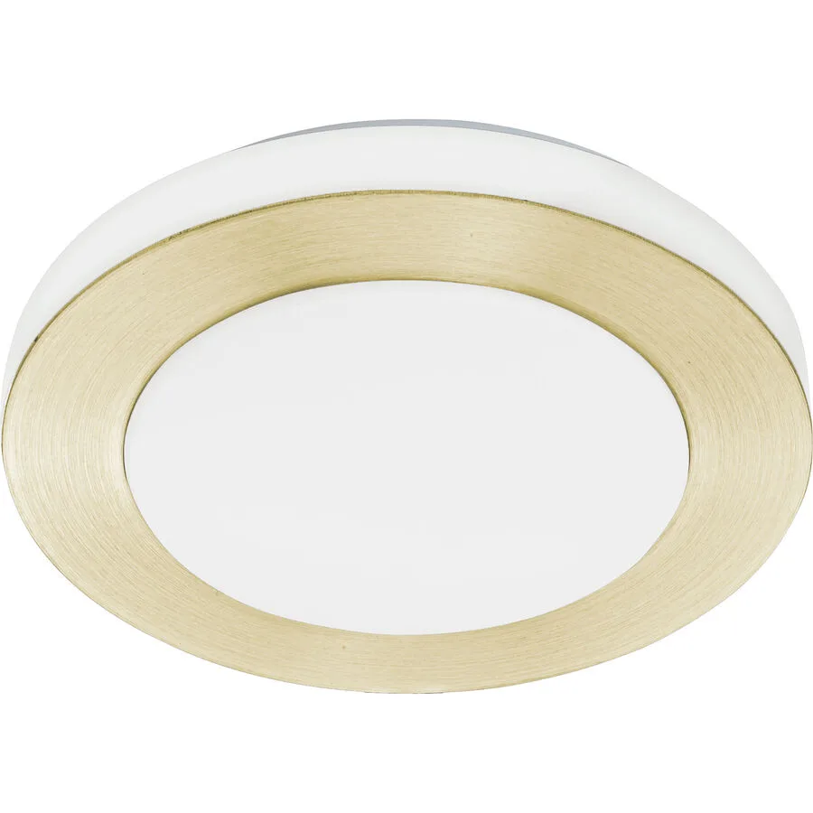 Eglo Deckenlampe LED Carpi Weiss Stahl 7.5 cm - Farbe: Messing/Weiss - LED - Lichtfarbe: Warmweiss - LED Energiesparlampen