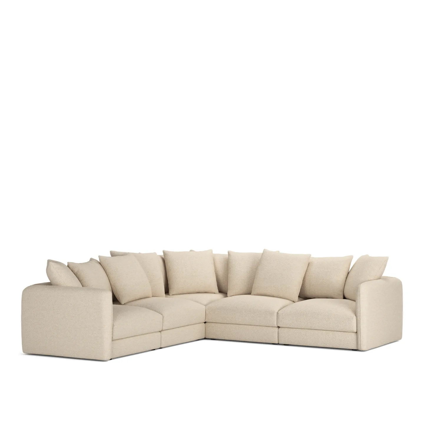 NOGA - Pavarotti 5-Seater Corner, Removable Cover, Cushion Variant 01, Lucinasco 20 - Soffor - Beige