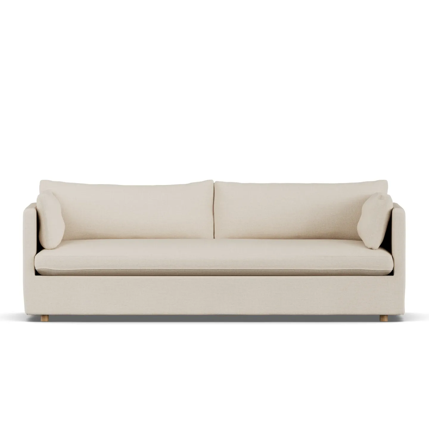 1898 Linnevik Sofa Same Beige 6670-Eiche weiß geölt, 4-sitzig, mit Volant