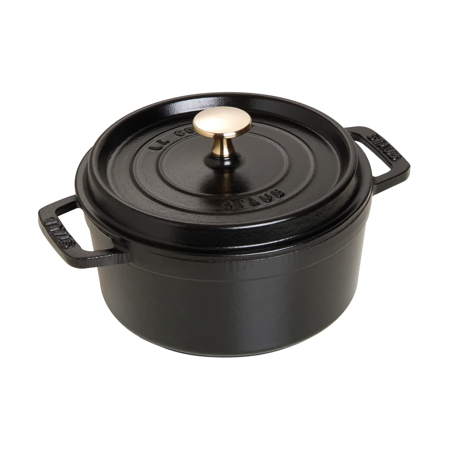 STAUB Staub La Cocotte runder Topf Gusseisen 1,7 L Schwarz