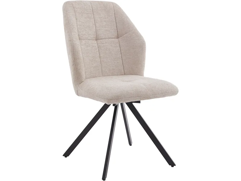 Stuhl LARA Stoff beige drehsitz