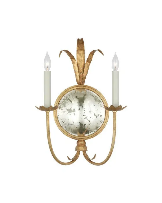 Gramercy Double Sconce Gilded Iron L