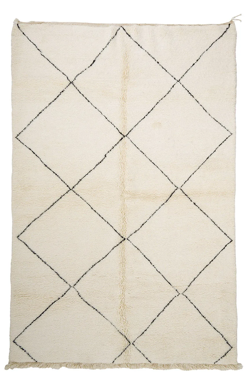 Kelim-teppe Marokkansk Beni Ourain 195 x 295 cm (Størrelse: 195 x 295 cm)