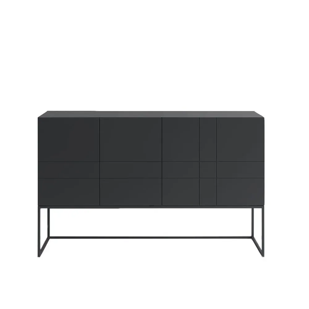 Asplund Kilt Light 137 sideboard char grey, 3 dörrar