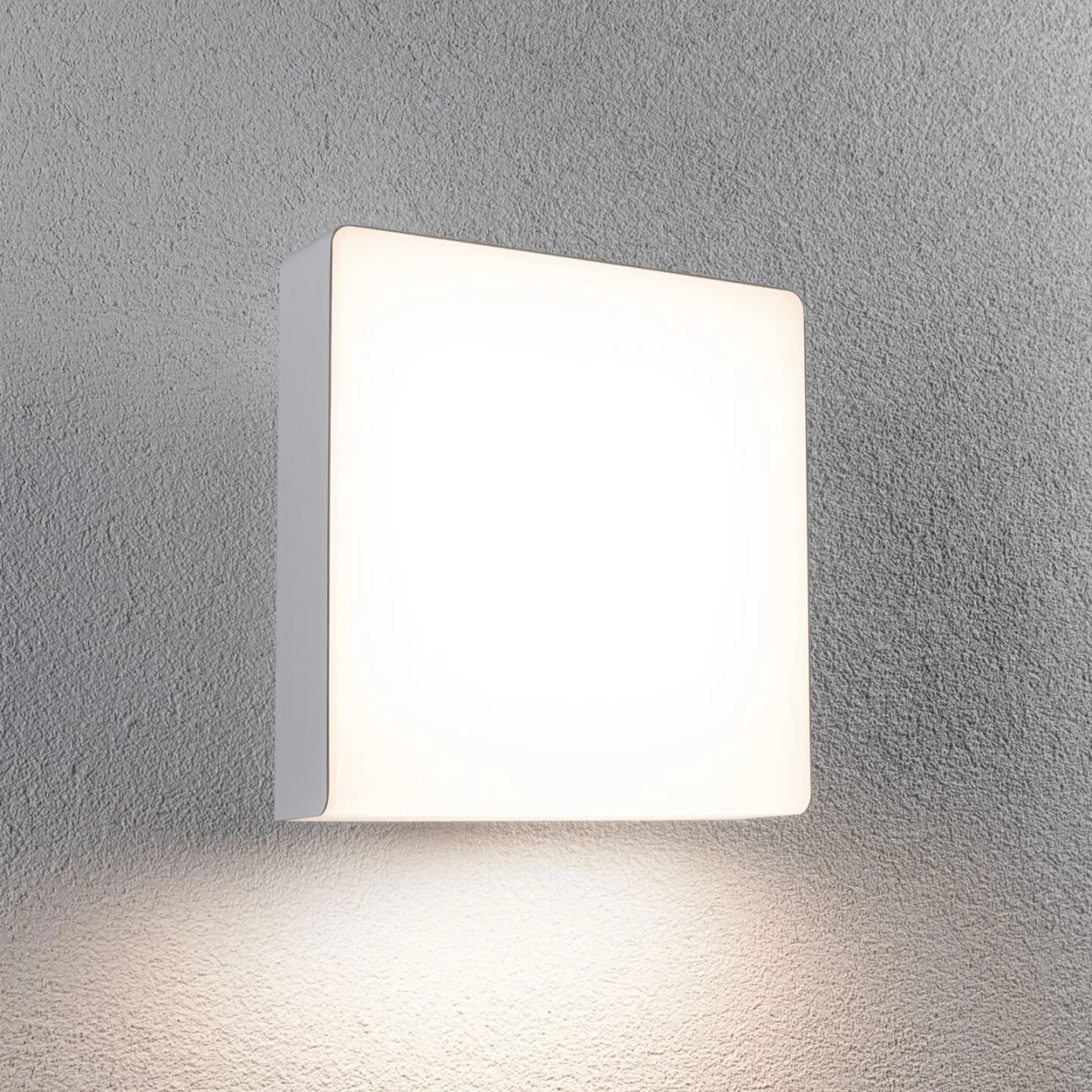 Azalena udendørs LED-væglampe med sensor, hvid - Paulmann - Aluminium - Kantet