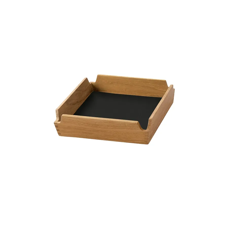 LIND DNA Airy Nupo Tablett Black ink-teak, mini