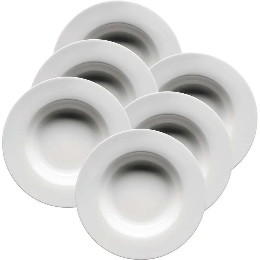 MÄSER Teller-Set 6-tlg. Modesta Weiss Porzellan 22 cm