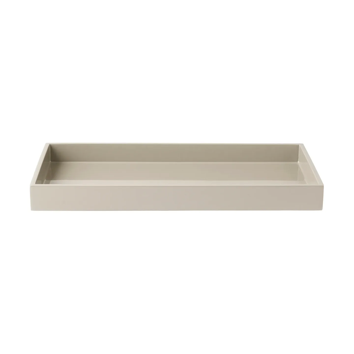 Mojoo Lux lackiertes Dekotablett 38x19x3,5 cm Latte