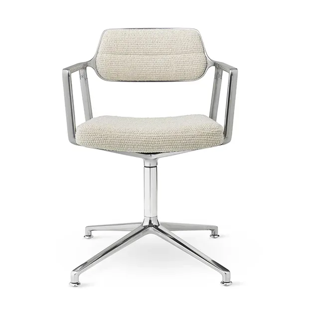 Vipp Vipp453 Swivel kontorsstol Wavy off white-light grey-pol. aluminium