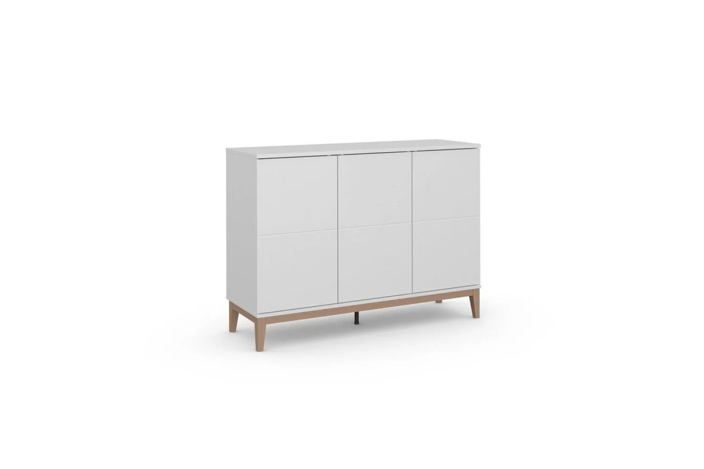 Sideboard & skänk Loft24 Skänk Pelle 120x41x85 cm, Vit/Wotan ek Vit -