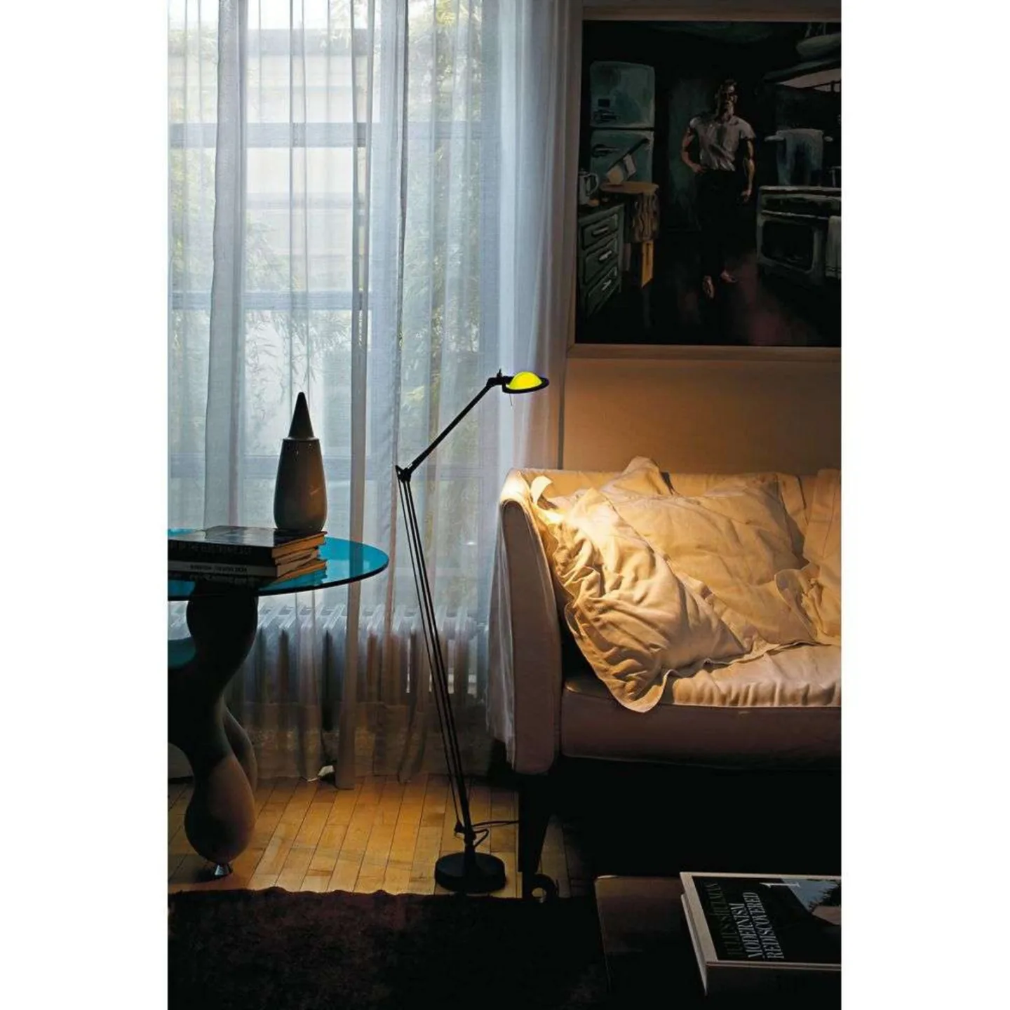 Berenice Stehleuchte Grün Glas/Schwarz - Luceplan - Wohnzimmer - Aluminium
