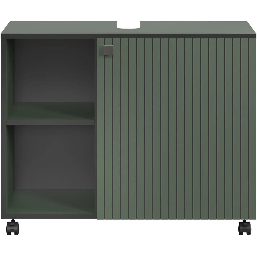 Waschbeckenunterschrank Garfield olivgrün Holzwerkstoff B 80 T 42 H 64 cm