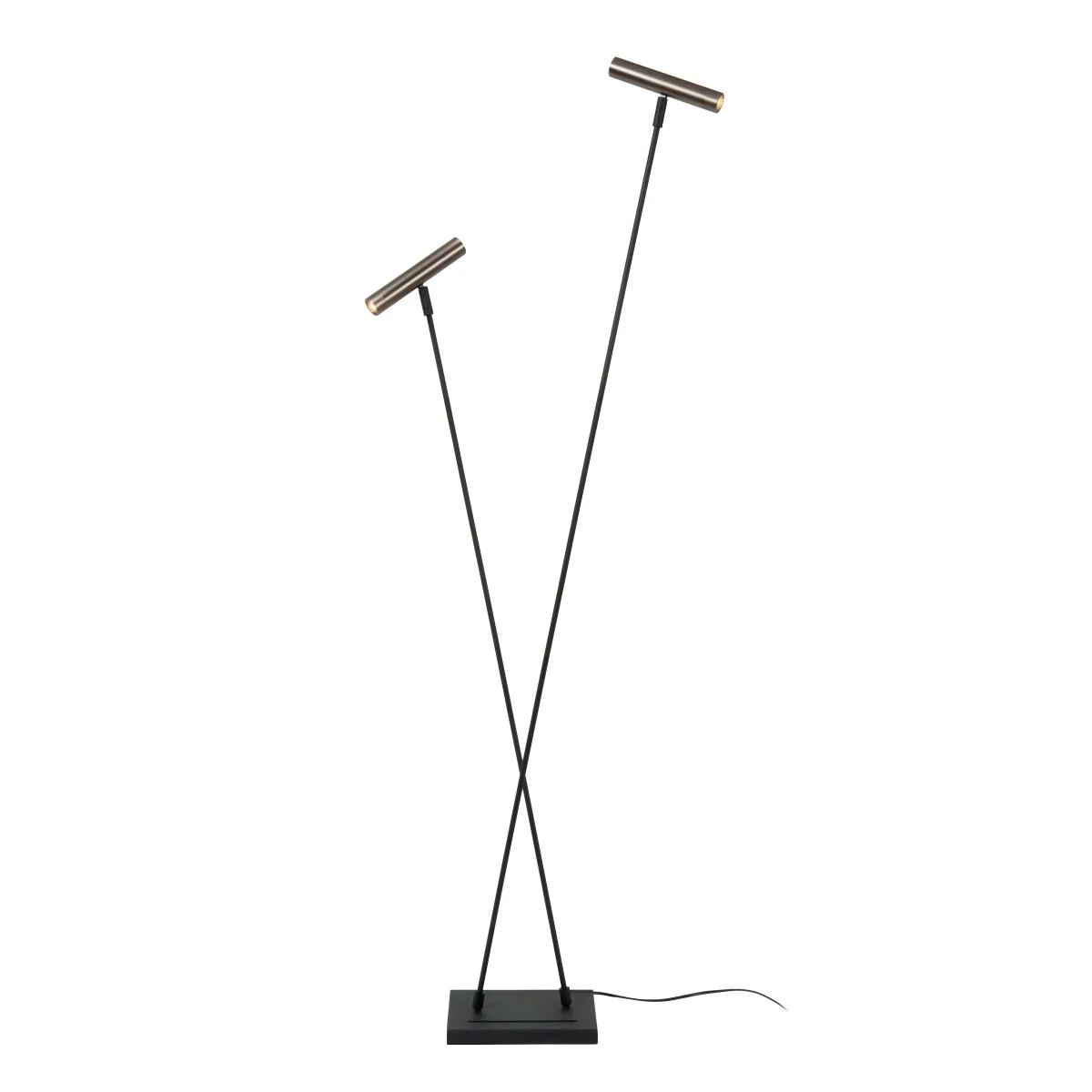 Lucide - Duarte - Golvlampa - Svart/grå