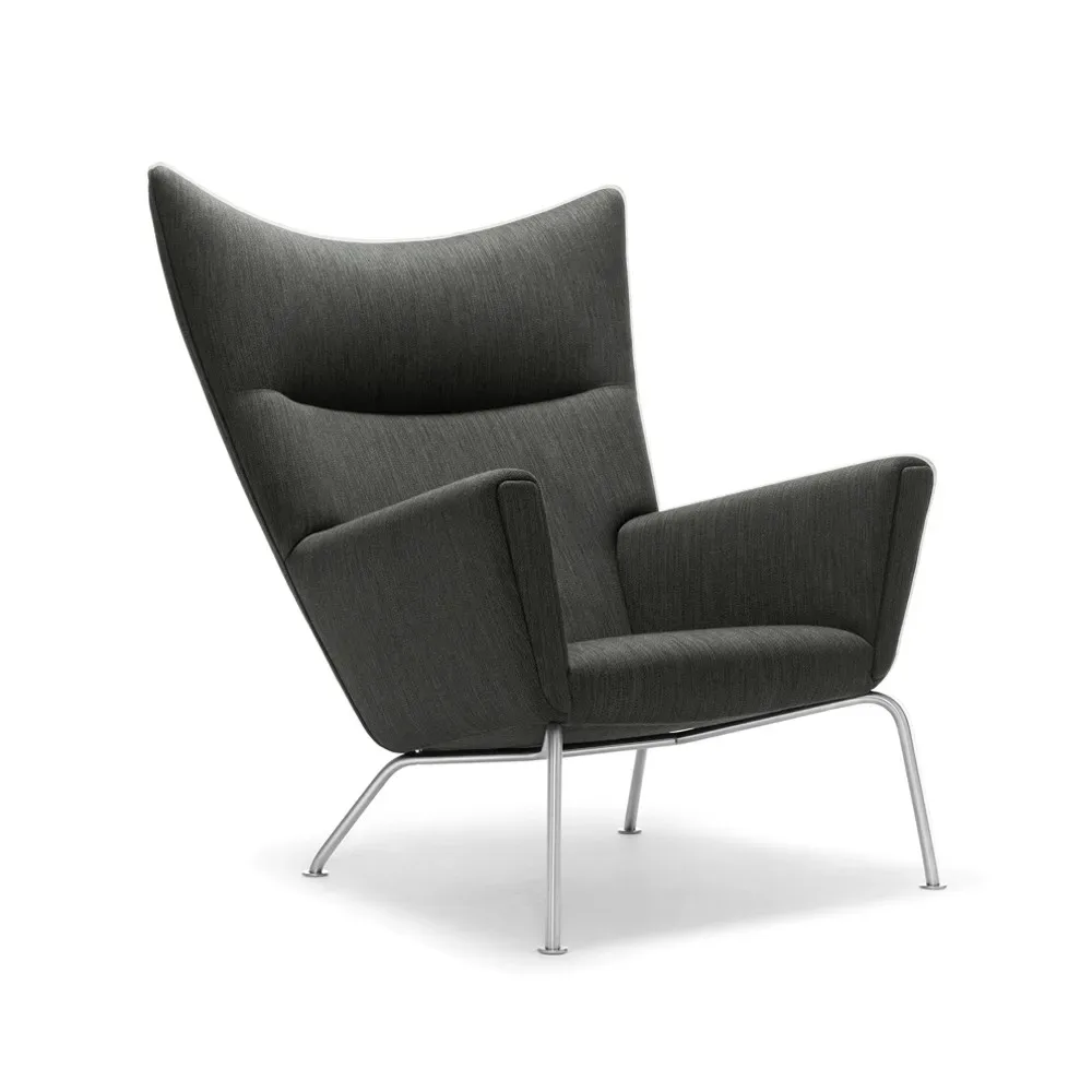 Carl Hansen & Søn CH445 Wing Chair fåtölj Remix 173-rostfria stålben