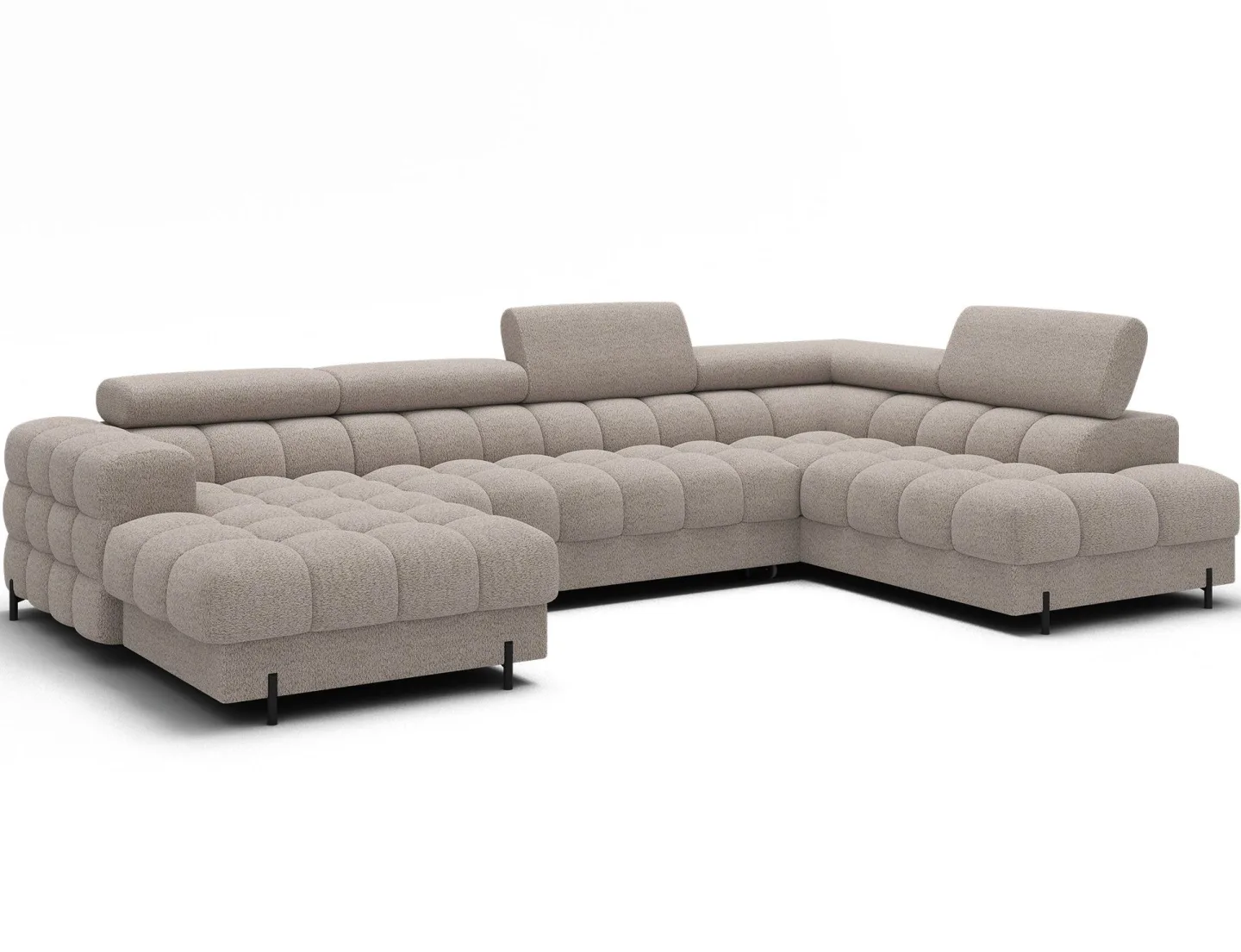 Feraria 6-sits Bubblig Bäddsoffa med Divan och Schäslong förvaring Höger - Royal 18