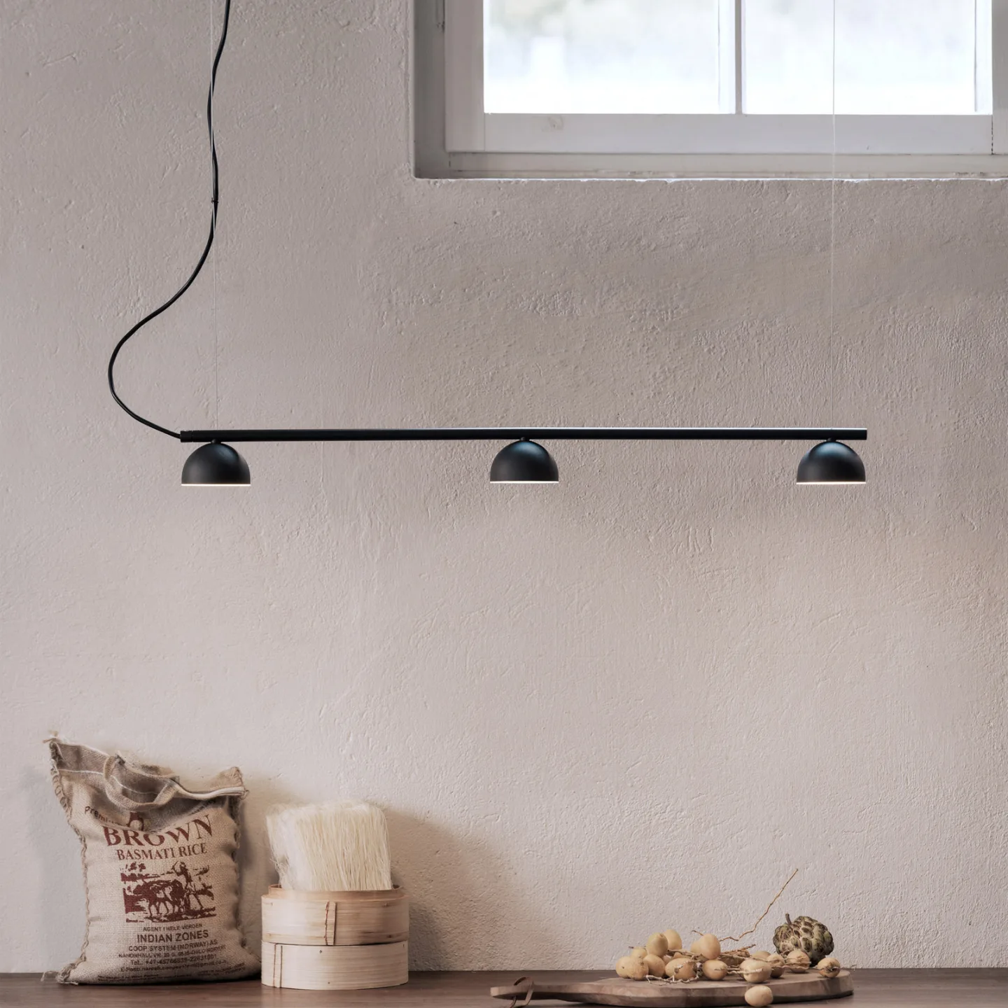 Blush Rail 3 Pendelleuchte Matt Black - Northern - Wohnzimmer - Design - Metall - Mehrflammig