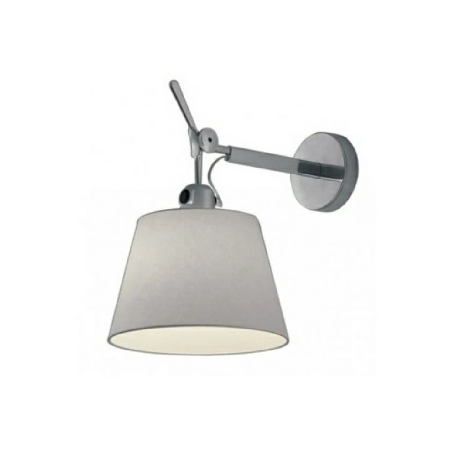 Artemide Tolomeo Parete Diffusore væglampe, Ø 18 cm, grå - Stue - Stof / tekstil