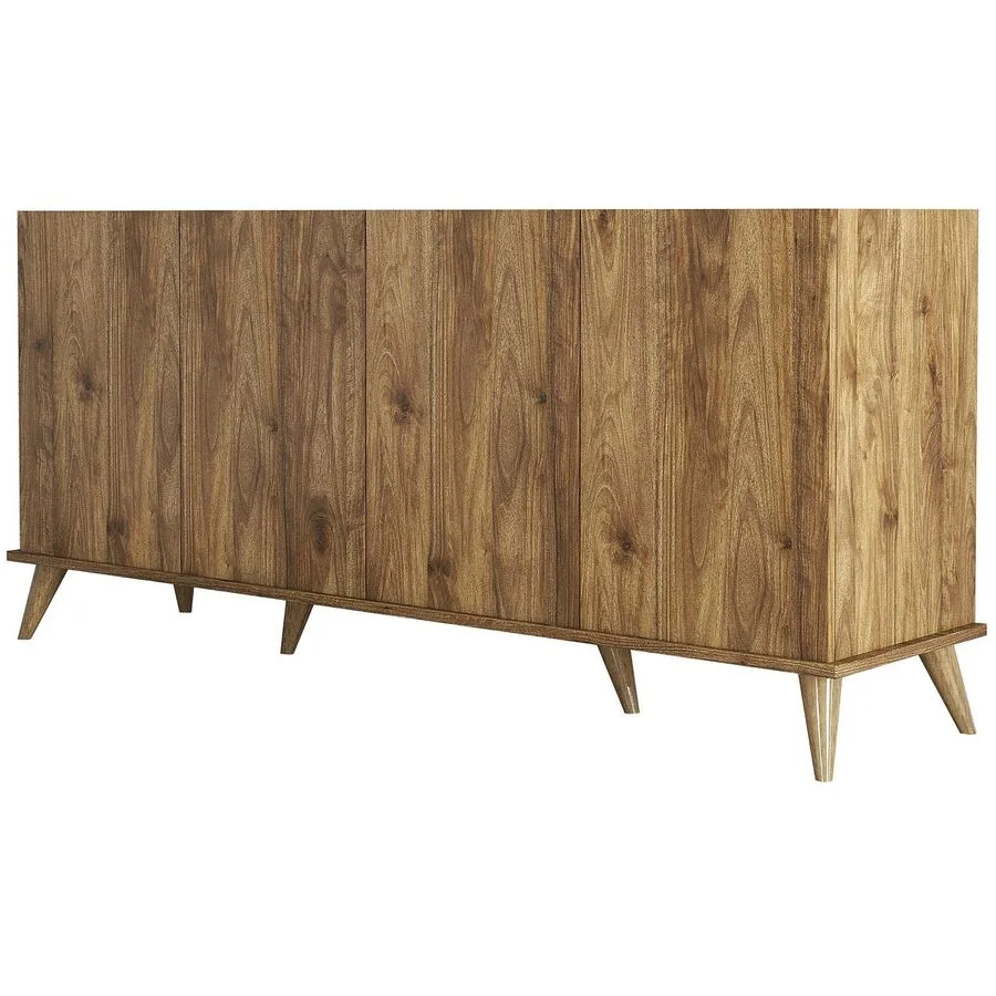 Konsole Yemek Walnuss 100% melaminbeschichtete Spanplatte B 180 cm H 80.8 cm